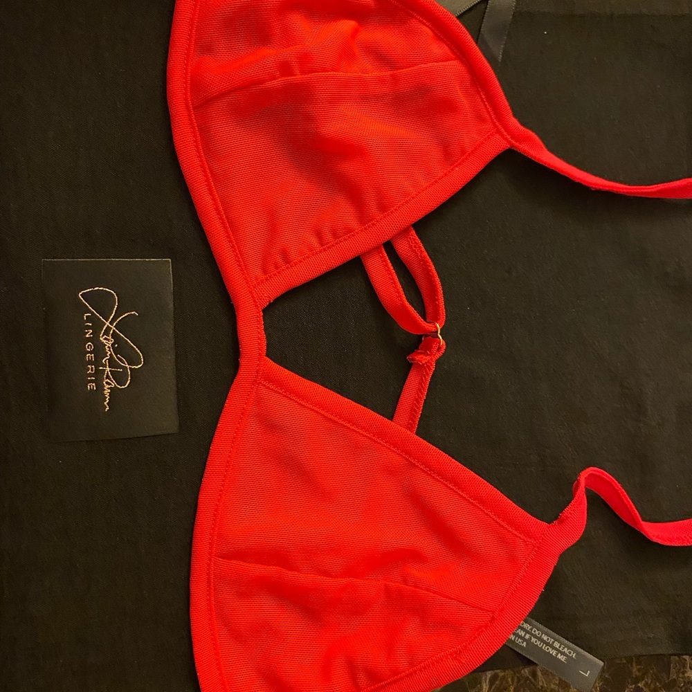 NWT micro mesh bralette in sex red size large